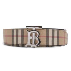 NWT - Burberry TB Monogram Motif Vintage Check Reversible Belt - Size 90 (36")